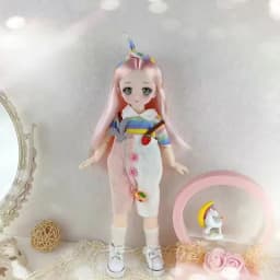 30cm Kawaii BJD Doll Girl 6 Points Joint Movable Doll with Fashion Clothes Soft Hair Dress Up Girl Toys Birthday Gift Doll New