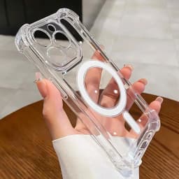 Luxury For Magsafe Shockproof Clear Case For iPhone 18 17 16 15 14 13 12 Pro Max Plus Magnetic Wireless Charge Transparent Cover