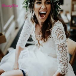 Two Pieces Boho Wedding Dress 3/4 Long Sleeves A-Line White Ivory Lace Princess Beach Bride Wedding Gowns