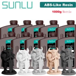 SUNLU 10KG ABS-Like/ Standard / Water-Wash/ 14K High Precision Resin 405nm Rapid UV-Curing Photopolymer Resin 1KG/Bottle