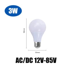 12V 24V 36V 48Volts DC AC LED Bulb Light E27 Lamp Bulbs 3W 5W 9W 12W 15W 24W 36W Bulb Lamparas Led 12-85V For Solar Camping