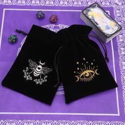 1Pcs 13x18cm Tarot Storage Velvet Bag Drawstring Pocket Board Game Card Embroidery Package Witchcraft Supplies for Altar Tarot