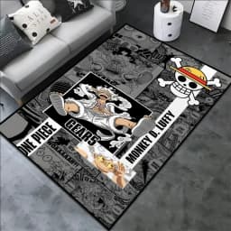 Anime Rug Popular Style Luffy Gear 5 One Nika Form Piece Ace Customize Cartoon Rug Handmade Carpet Area Rug for Home Decor
