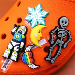 Original Space Alien Designer Shoe Charms 5pcs/lot Shoe Buckle Accessories Luxury Rainbow Sun Clog Dog Upper Jewelry Decorations