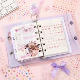 25sheets Kawaii mini cartoon pattern die-cutting sticker book DIY scrapbook diary album cute nail stickers stationery stickers