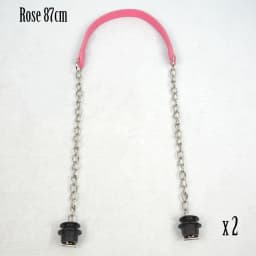 New Tanqu 1 Pair Silver Long Thick Single Chain with OT Metal Buckle Black Screws for Obag O Bag Handles for Women Bag Handbags