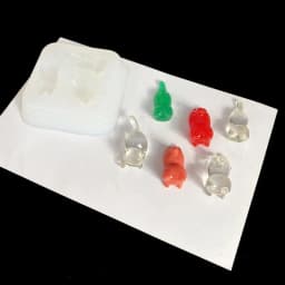 DIY 3 Cavity Lovely Cat Shape Keychain Pendant Silicone Mold Handmade Jewelry Charm Desktop Ornament Epoxy Resin Casting Mould