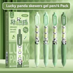 4PC Gel Pen Press Neutral Brush Question Black Water Pen High Beauty Ins Wind Signature Pen Cute Quick Drying Erasable