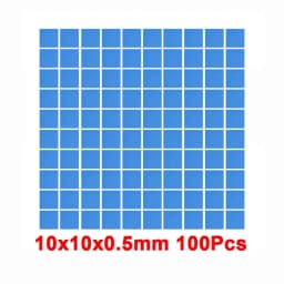 100 Pcs Blue Conductive Silicone Gelid Thermal Pad 100*100*0.5mm 100*100*1mm Heatsink Cooling Thermopad Thermal Pads for CPU GPU