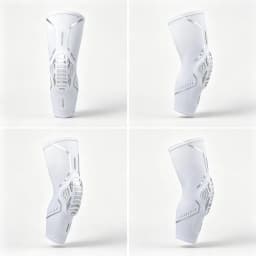 2-Pack Knee-Mounted Protective Gear, Breathable Mesh Polyester Blend Anti-Collision Compression Knee Sleeves with Upgraded Impact-Absorb Pads for Basketball, Running