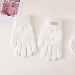 AA Gloves Autumn WinterTouch Screen Gloves Skiing Riding Work Full Finger Mittens Solid Color Warm Knitted Gloves Sport Cycling