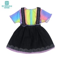 Clothes for doll fit 40cm new born doll accessories Fashion sequined jackets and dresses Christmas gifts for kids