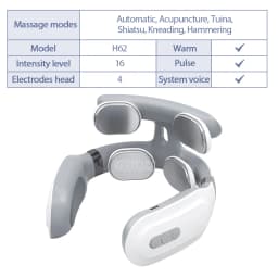 TENS Pulse Back Neck Massage Wireless Smart Sholder Cervical Massager Heating Muscle Punch Beating Care Device