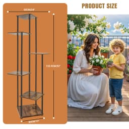 EFAN Plant Stand 4/5/6 Tier Indoor Metal Plant Shelf for Multiple Plants Small Corner Flower Stand for Patio Garden Balcony Home