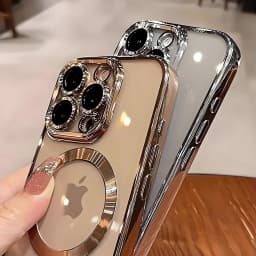 Magnetic Plating Camera Lens Protection Case For iPhone 16 15 14 Plus 13 12 11 17 Pro Max Case for Magsafe Wireless Charge Cover
