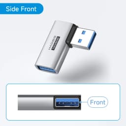 Hagibis USB 3.2 Adapter 90 Degree Right Angle USB A Male to Female Connector OTG Adapter Cable Extender for Laptops Charger PC