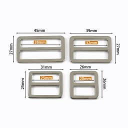 5Pcs 20-38mm Metal Ring Buckle Tri-Glide Slider Clasp Webbing Bag Strap Adjust Hooks Dog Leash Loops DIY Hardware Accessories