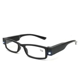 KLASSNUM Magnifying Glasses Men Reading Glasses with Led Light Women Magnifier Light Up Night Presbyopic Glasses Diopter +1- +4