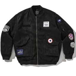 Mens American Heavyweight Padded Bomber Jacket Winter Warm Badge Patch Streetwear Fashion Trendy Coat Korean Hip Hop Parkas Male