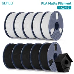 SUNLU PLA Matte 10KG1.75mm ±0.03mm 1KG/2.2LBS 3D Printer Filament PLA High Transparency Fast 2-7 Days Delivery RoHS Reach
