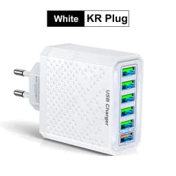6-in-1 Multi Port Charging Head 5v3a Fast Charging Head Qc3.0 Quick Charging For Samsung S23 Xiaomi Eu/kr/us/uk Adapter Plug