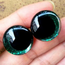 10pair 3D Glitter Trapezoidal Safety Eyes Amigurumi For Crochet Toys Plush Clear Crooked Pupils Eyes Big Size 16/18/20/22/25mm