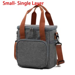 Insulated Lunch Box for Men & Women Collapsible Leakproof Double Cooler Bag Large Capacity Travel Camping Lunch Bags for Work