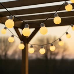 6M Patio String Light Bulbs G50 Milky Outdoor Camp Waterproof Lamp Garden Patio Christmas Decoration