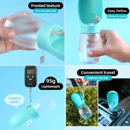 300ml Pet Dog Water Bottle For Small Large Dogs Cat Hiking Portable Outdoor Leakproof Drinking Bowls Chihuahua Bulldog Supplies