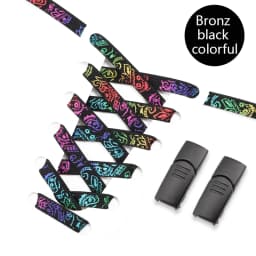 1Pair Magnetic Lock Shoelace Without ties Colorful Flower No tie Shoelaces Kids Adult Elastic Laces Sneakers Shoe Accessories