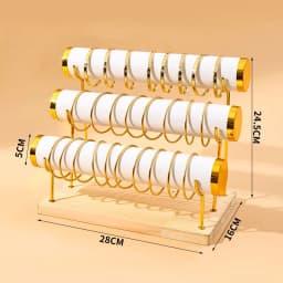 Phnom Penh Bracelet Rack, Bracelet Storage Rack, Wrought Iron Jewelry Rack, Trapezoidal Organizer, Metal Bracelet Display
