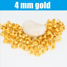 100sets 4mm Brass Eyelet with Washer Leather Craft Repair Grommet Round Eye Rings For Shoes Bag Clothing Leather Belt Hat