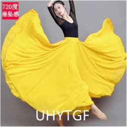 Women Assorted Gauze Skirt Large Swing Ballet Practice Clothes 720 Degree Chiffon Skirt Gypsy Long Skirts Women Dancer Wear 2551