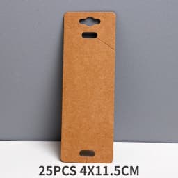 25PCS 4X11.5CM White Black Brown Blank Hanging Display Cardboard For Bracelets Jewelry Cards DIY Packages Wholesale Supplies