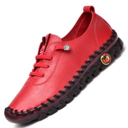 New Unique Oxford Shoes 43 44 Women's Split Leather Loafers Woman Orthopedic Moccasins Mother Designer Laced Daily Walking Flats