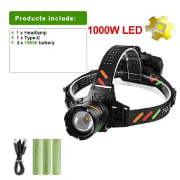 970000000LM Ultra Powerful LED Headlamp Super Bright Rechargeable Led Headlight Long Range 5800m Fishing Hunting Head Lantern