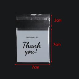 100pcs/lot 4 Sizes Thank You Printed OPP Self-sealing Bags Small Gift Bags For Candy Jewelry Display Packaging Party Decoration