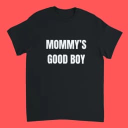 Funny Tee MOMMY's GOOD BOY Print Top Women Streetwear Oversized Loose Tee Vintage Summer Spring Meme Short Sleeve Round Neck Tee