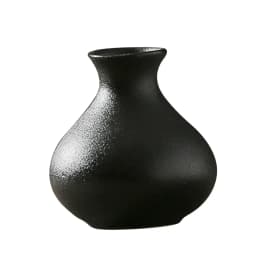 Decorative Ceramic Vase Art Vase Classic Black Container for Desk Bookshelf Living Room Table Centerpiece Decor