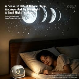 Starry Star Eclipse Projection Night Light With Music HD Focus White Noise Atmosphere Night Light For Bedroom Decor Kids Gift
