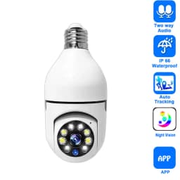 1080P HD E27 Bulb Surveillance Camera Anti-theft Outdoor Indoor Security Monitor Wireless WiFi Camera Night Vision Audio IP Came