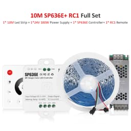 24V WS2811 Running Water Flowing Led Strip Light 2835 10M 15M 20M Horse Race Tape Lamp with SP636E BanlanX App 2.4G Controller