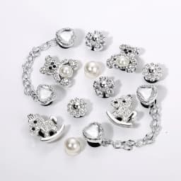 Combination Series DIY Shoe Charms for Crocs, Pearl Shoe Chains & Shoe Decorations (50PCS) Shoe Accessory Set