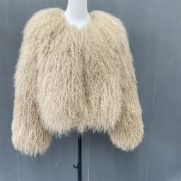 New Pattern Plus Size Dark Brown color Mongolia Sheep Fur Jacket Women Real Fur Jacket Female Winter Warm Outerwear