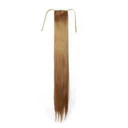 WIGSIN Synthetic 32Inch Long Straight Drawstring Ponytail Clip in Hair Extension Black Blonde Hairpiece for Women