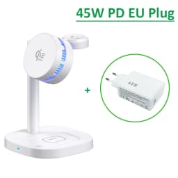 ICE Cooling Qi2.2 25W 3 in 1 Magnetic Wireless Charger Stand Fast Charging For Magsafe iPhone 17 Pro Max Apple Watch 2-8 Airpods