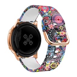 20mm Band For Samsung Galaxy Watch 4 5 44mm 40mm 4 classic accessories Sport Printed silicone bracelet Galaxy 5 pro 45mm strap