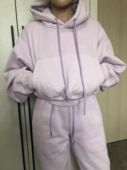 Basic Wear Black Charcoal Hoodies for Women Autumn Winter Loose Fleece Hooded Sweatshirts Streetwear Cropped Pullovers