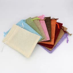 5Pcs/lot Jewelry Pouches Gift Bag and Packaging Fabric Drawstring Pouches For Jewelry Finding Wedding Engagement DIY Accessories