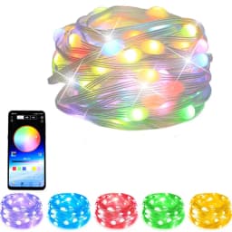 2024 New Year Smart Garland Remote String Lights Outdoor 20M 200LEDs RGB BT Fairy Lights for Garden Wedding Christmas Decoration